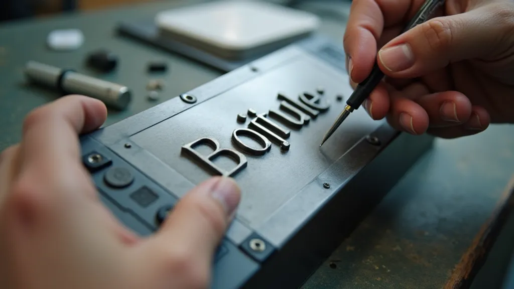 Applying adhesive to a nameplate