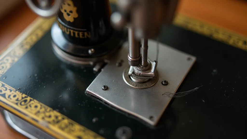 Close up of bobbin winder mechanism