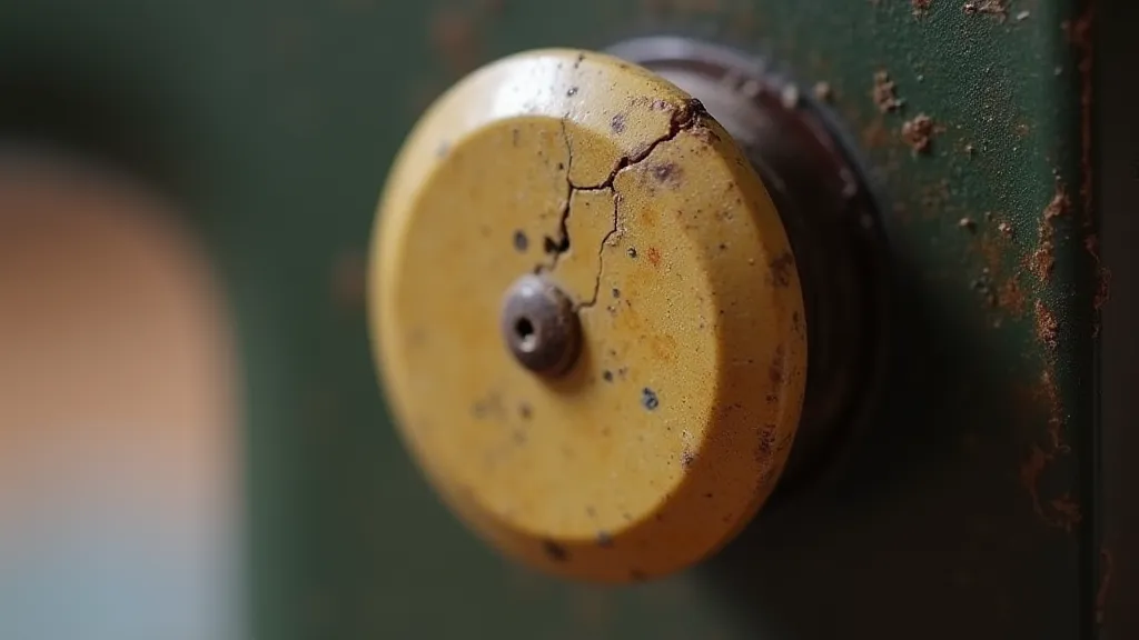 Cracked vintage handwheel