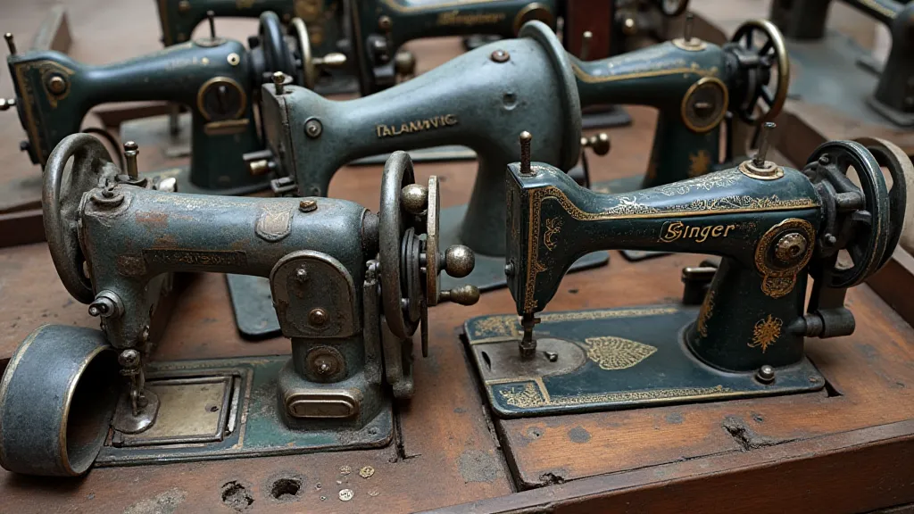 Vintage Singer sewing machines used as parts donors