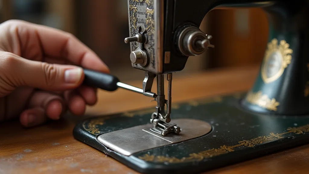 Needle bar clamp being tightened