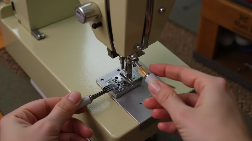 Cleaning around needle area