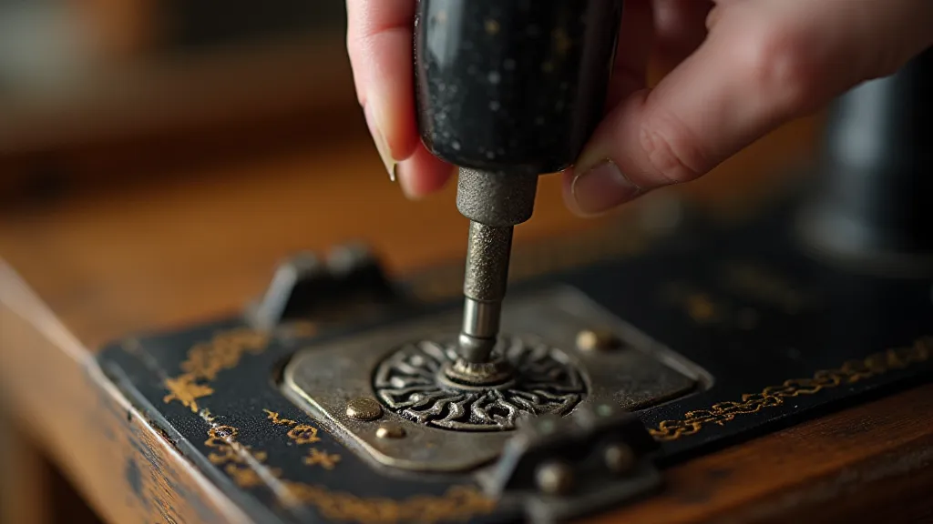 Hand applying oil to a pivot point