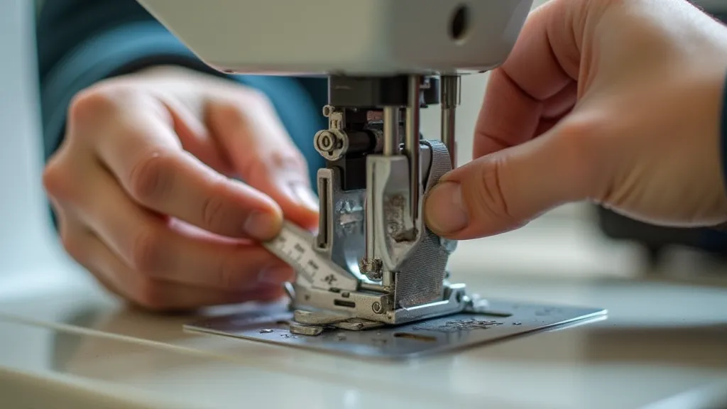 Measuring sewing machine pulley