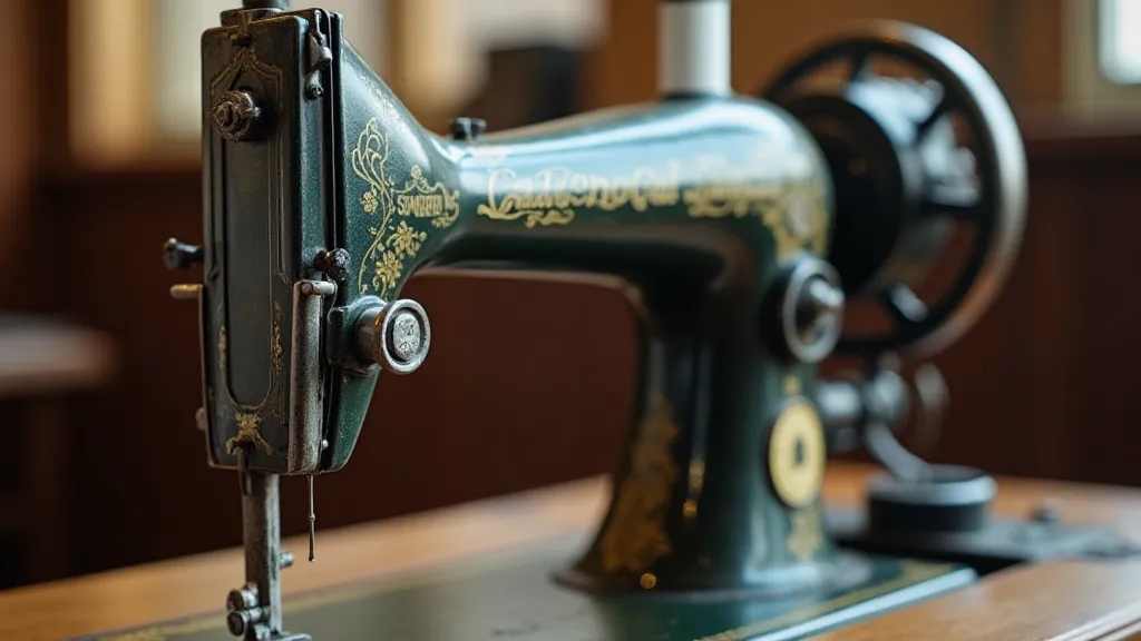 A beautifully restored vintage sewing machine