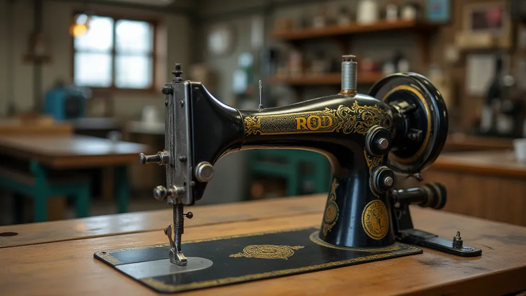 Restored vintage sewing machine