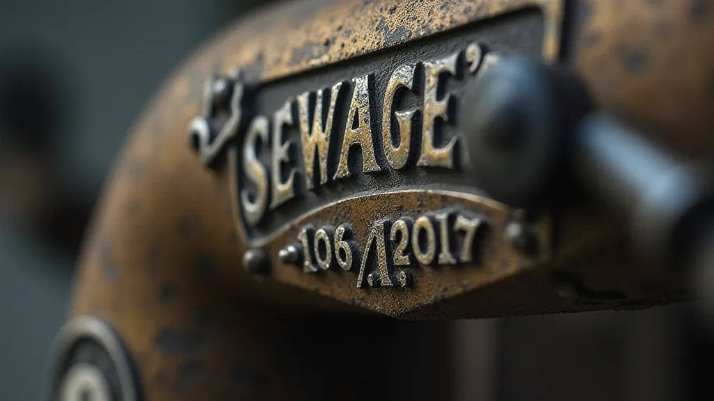 Close-up of a sewing machine serial number