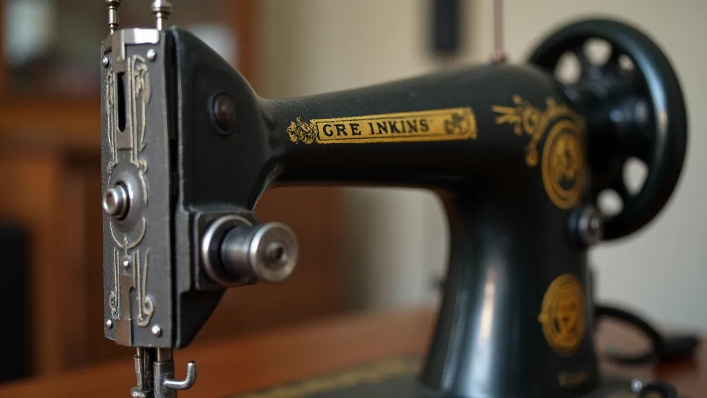 Vintage Singer sewing machine with model number visible.