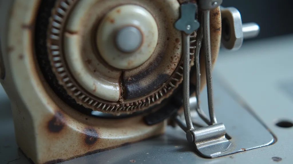 Worn sewing machine motor brushes